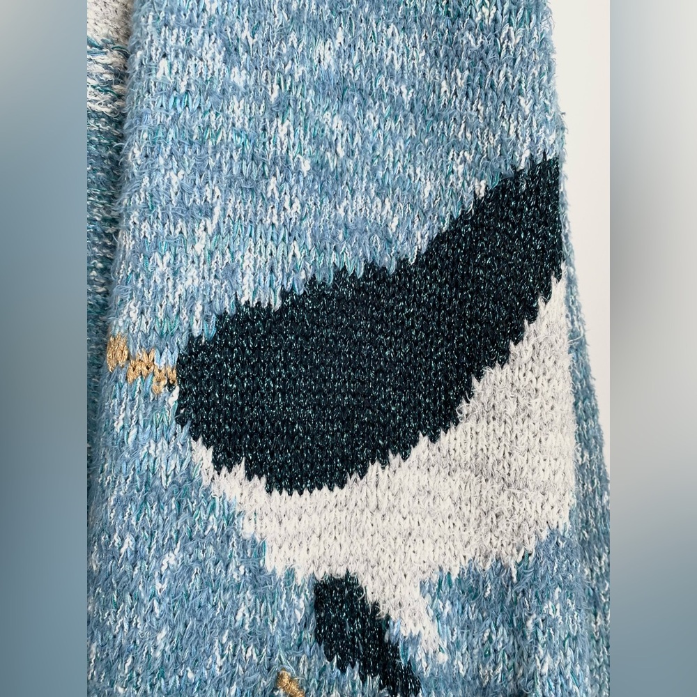 Anthropologie Narwhal Whale Icon Cardigan Sweater (Size XS/S) - NWT - Picture 6 of 10